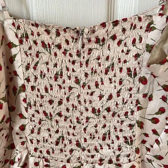 Reformation Kosta Silk Floral Print Mini Dress In Marion Size 12